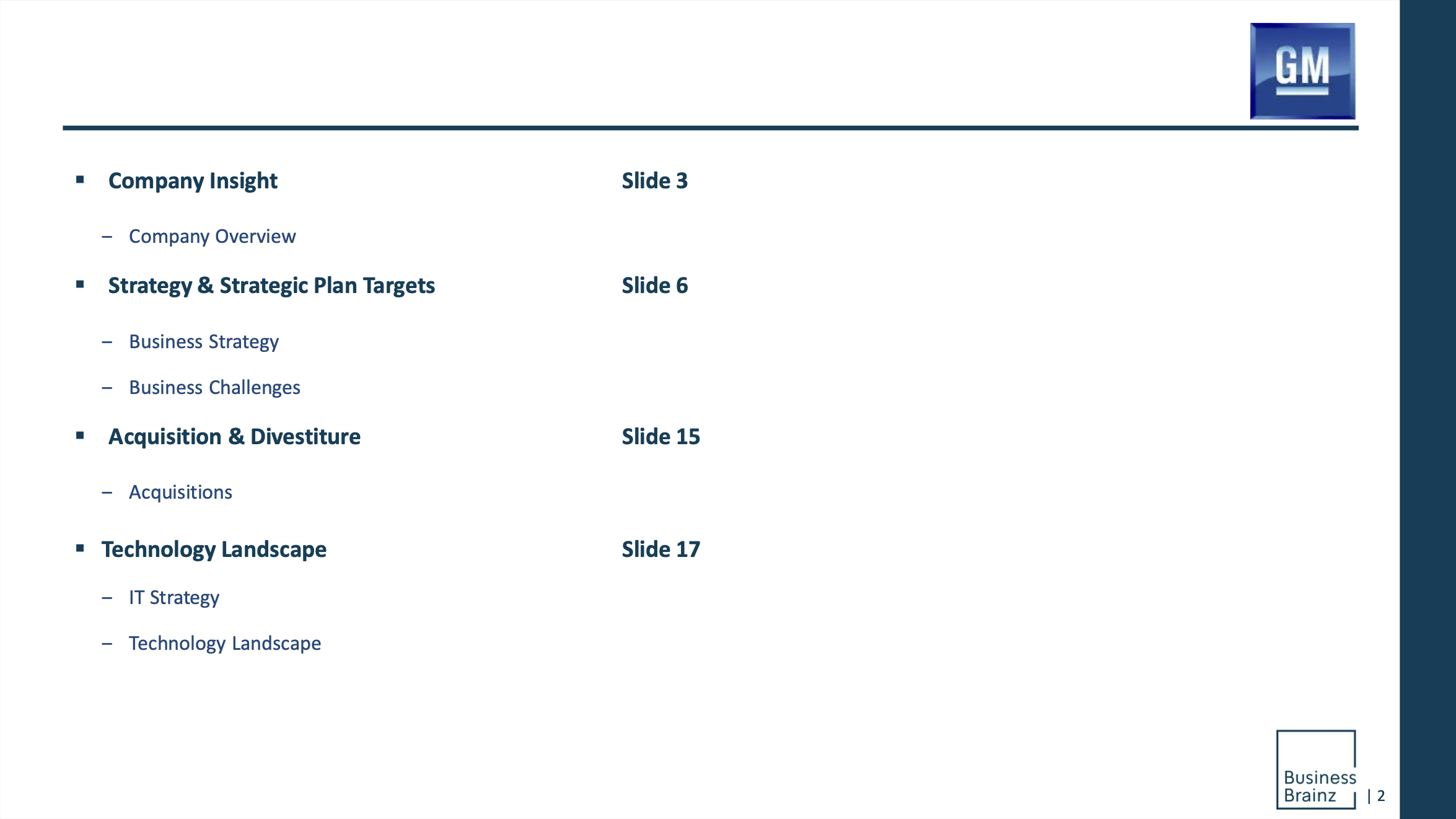 General Dealer Company Profile