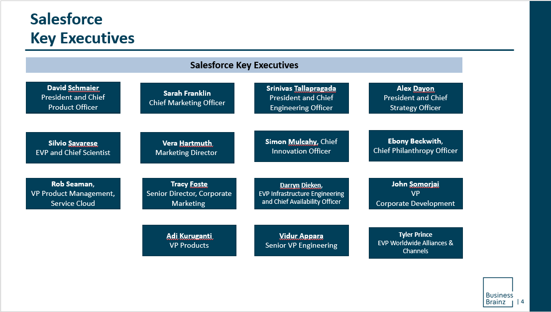 Org Chart of Salesforce Business Brainz